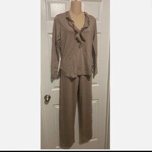 La Perla lounge pajama set exquisite size 1 soft luxury XS taupe beige